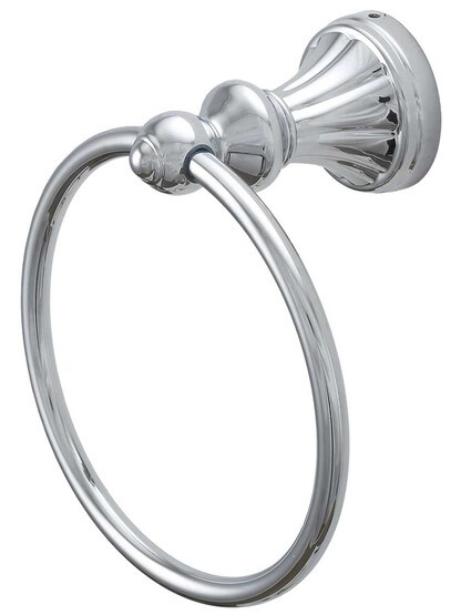 Hudson Towel Ring in Polished Chrome.
